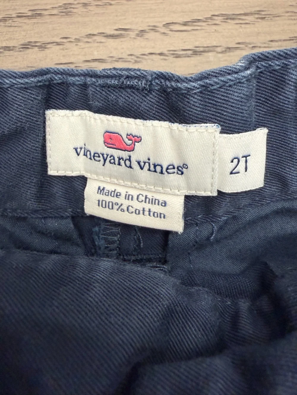Vineyard Vines Girls 2T Shorts Navy Pink Whale Print Chino